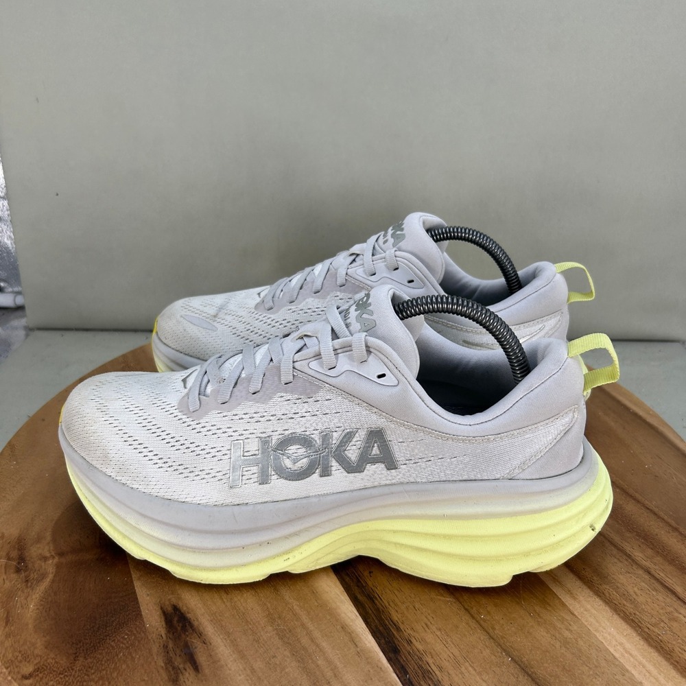 Hoka One One Womens Bondi 8 Nimbus Cloud Lunar Rock Running Shoes Size 10 B - Picture 3 of 8